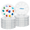 200Pcs Round PET Watercolor Oil Palette AJEW-WA0004-63-1