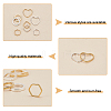 80Pcs 8 Style Brass Linking Rings KK-FH0005-70-4