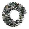 Natural Moss Agate Bead Strands G-J358-01-6mm-4