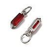 304 Stainless Steel Cubic Zirconia Pendants STAS-E487-21P-07-3