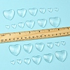 48Pcs 6 Styles Transparent Heart Glass Cabochons GGLA-FS0001-07-5