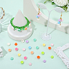 100Pcs 10 Colors Baking Paint Opaque Acrylic Bead Caps OACR-SC0002-53-4