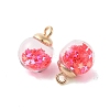 Glass Round Pendants GLAA-P063-01G-10-2
