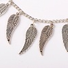 Zinc Alloy with Tibetan Style Wings Pendant Anklets AJEW-AN00031-3