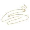 2MM Brass Figaro Chain Necklaces NJEW-P339-08G-4