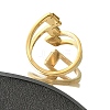 Textured Rhombus 304 Stainless Steel Finger Ring for Women RJEW-L126-09B-G-3