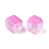 Frosted Glass Beads with Golden Glitter Powder LS-DGLA-NH001-8mm-01H-2