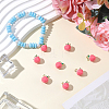 8Pcs Brass Micro Pave Cubic Zirconia Pendants KK-BBC0027-43-4