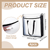 Translucent PP Book Storage Tote Bags with Polyester Handles ABAG-WH0039-68A-2