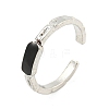 Alloy with Enamel Cuff Rings for Women Men RJEW-A034-02P-1