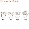 Rack Plating Brass Open Cuff Ring Settings KK-Z071-30P-4