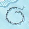 304 Stainless Steel Link Chain Bracelets for Women BJEW-JB13128-1