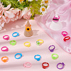 200Pcs Acrylic Open Cuff Ring Components SACR-SC0001-27-4
