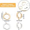 Unicraftale 12Pcs 2 Colors 201 Stainless Steel Huggie Hoop Earrings Findings STAS-UN0028-58-5