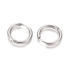 Tarnish Resistant 202 Stainless Steel Huggie Hoop Earrings A-EJEW-F111B-19mm-P-2