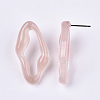 Transparent Resin Stud Earrings EJEW-T012-05-B03-4