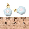 Brass Enamel Pendants KK-CJC21A4-01G-03-RS-2