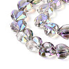 Electroplate Transparent Glass Beads Strands EGLA-B012-AB16-3
