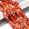 Natural Striped Agate/Banded Agate Beads Strands G-Z060-A01-B19-2