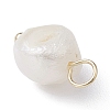Natural Pearl Potato Charms X1-PALLOY-JF02199-03-4