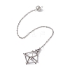 201 Stainless Steel Pouch Dowsing Pendulums PALLOY-JF02505-01-1