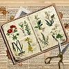 12Pcs Retro Plant Pattern Scrapbook Paper PW-WG50072-01-5