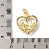 Brass Micro Pave Clear Cubic Zirconia Pendants KK-M297-25G-3