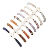 8Pcs Natural & Synthetic Gemstone Chip & Cross Stretch Bracelets BJEW-JB11390-5