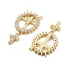 Brass Micro Pave Cubic Zirconia Pendants KK-Q006-53B-G-2