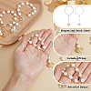 28Pcs 2 Styles Angel with Flower Plastic Imitation Pearl Charm Bracelets BJEW-GO0001-40-3