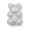 Brass Micro Pave Cubic Zirconia Slide Charms ZIRC-I068-01P-2