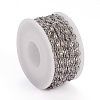 Tarnish Resistant 304 Stainless Steel Textured Cable Chains CHS-D005-01P-4