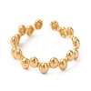 Ion Plating(IP) 304 Stainless Steel Oval Wrap Open Cuff Ring for Women RJEW-E063-15G-02-2