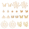 BENECREAT 20Pcs 10 Style Brass Charms KK-BC0002-79-1