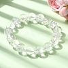 Natural Quartz Crystal Round Beads Stretch Bracelets for Women BJEW-L712-B03-12mm-2