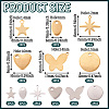 36Pcs 12 Style 304 Stainless Steel Charms STAS-TA0002-86-4