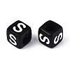 Initial Acrylic Horizontal Hole Beads X-OACR-ZX006-35S-2