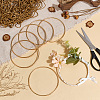 10Pcs Iron Ring for DIY Woven Net/Web with Feather IFIN-SP0001-56A-KCG-3