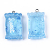 Transparent Resin Pendants RESI-S356-54B-3