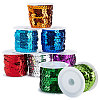 8 rolls 8 colors Eco-Friendly Plastic Paillette Beads PVC-PH0001-27-1