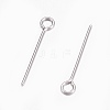 304 Stainless Steel Eye Pins STAS-O105-01P-0.6x18mm-2