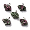 Dyed Natural Marble Pendants G-B127-05P-04-2