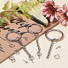 Unicraftale 304 Stainless Steel Keychain Ring STAS-UN0003-23P-6