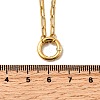 304 Stainless Steel Spring Gate Ring Pendant Paperclip Chain Necklaces for Women X-NJEW-Z091-13G-5