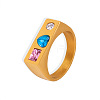 304 Stainless Steel Pave Cubic Zirconia Finger Rings WG42730-02-4