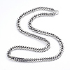 Men's 304 Stainless Steel Diamond Cut Cuban Link Chain Necklaces NJEW-L173-002A-P-2