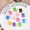 UV Plating Opaque Acrylic European Beads OACR-M027-03Z-1