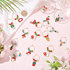 16Pcs 16 Styles Mushroom & Cactus Potted Alloy Enamel Wine Glass Charms AJEW-MA00001-3