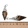 Natural Tiger Eye Faceted Bicone Big Pendants G-Z101-03P-06-3