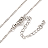 Brass Ball Chain Necklaces for Women NJEW-G084-13P-2